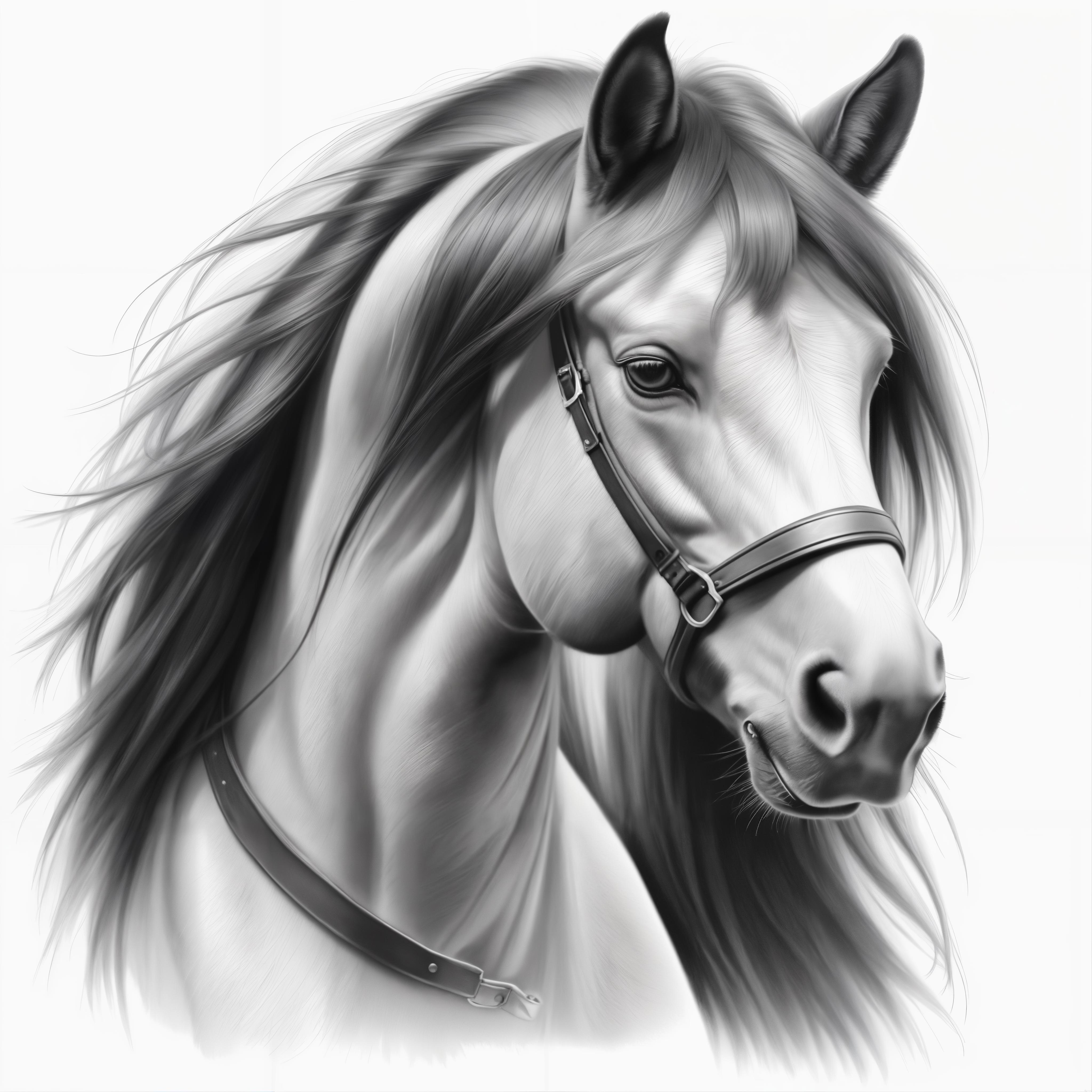 OC] my drawing of a beautiful horse : r/drawing